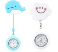 tlidfgeo 2PCS Nurses Fob Watch, Silicone Nurse Watch with Brooch, Digital Nurses Watch, Nursing Watch Fobs Watch, Medical Watch for Nurses Suitable for Health Care Nurse Doctor Paramedic