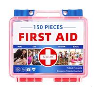 TLIEAO Mini First Aid Kit - 150 Pieces Emergency Medical Kit for Home, Car, Travel, Camping, Truck, Hiking, Sports, Office, Vehicle & Outdoor Emergencies