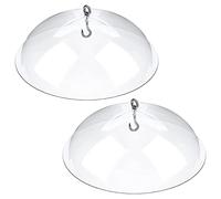 Tlilyy 2 Pack Bird Feeders with Dome Protective Cover for Hanging, Rain Protection, Garden