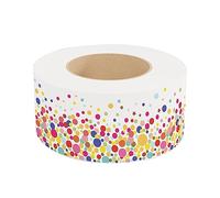 Tlilyy 20M Scalloped Lovely Stickers Colorful Dot Pattern Stickers Trim Stickers Classroom Board Border