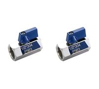 Tlilyy 2X 1/2Inch 304 Stainless Steel Mini Ball Valve Female by Female NPT Air Compressor Valves Water Gas Oil Shut Off Valve