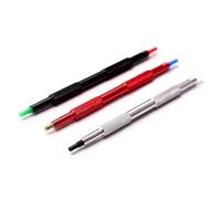Tlilyy Watch Repair Tool Acrylic Rubber Needle Holder Needle Holder Three-Piece Aluminum Watch Needle Holder