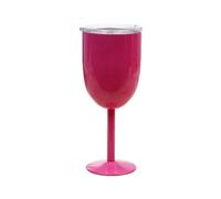 Tlilyy Wine Glass Stainless Steel Double Layer Goblet Color Large Capacity Tumbler Wine Cup Rose Red