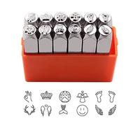 Tlimus 12pcs Angel Theme Metal Stamping Kit, 6MM (1/4”) Chrome Vanadium Steel Metal Punch Stamps DIY Arts and Crafts
