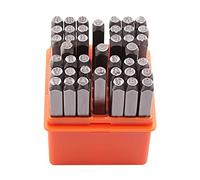 Tlimus 41-Piece Number and Letter Metal Stamp Set, 3MM (1/8’’) (A-Z & 0-9 + Heart/Clover/Flower/Star/Cross) Metal Punch Stamp Kit DIY Arts and Crafts Supplies Stamping Accessories, Leather, Wood