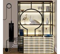 tlinkosta Black Cabinet Light 10-in-1 Touch Dimmable LED Strip Designed | for Display Cabinet Wine Cabinet Showcase
