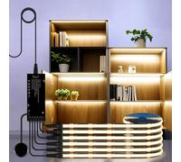 tlinkosta Under Cabinet Lights, LED Strip Lights with Touch Dimmer - Designed for Acoustic Panels, Display Cases, Wine Cabinets & Soundproof Walls (6, Natural White 4000k, 3.3ft（1m）)