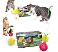 TLKNG Cat Toys for Indoor Cats Interactive Bored Kitten Wobble Teaser Wand Feather Toy Kitty Birthday Gift to Keep Them Busy