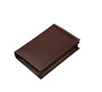 TLMDXTEU Business Card Holder Leather Business Card Holder Large Capacity Case Professional(Brown)