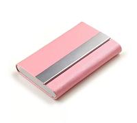 TLMDXTEU Business Card Holder Men's Portable Personalised Business Creative Card Box Professional(Pink)