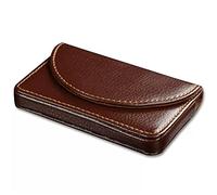 TLMDXTEU Business Card Holder Portable Leather Business Card Holder Professional(Brown)