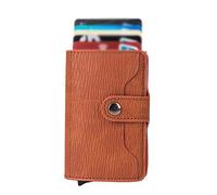 TLMDXTEU Card Holder Credit Card Case Card Case Automatic Pop-up Card Case for Women and Men(Brown)