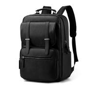 TLMDXTEU Casual Leather Backpack Men Men's Shoulder Backpack Business Commuter Bag Weekender Camping(Noir)