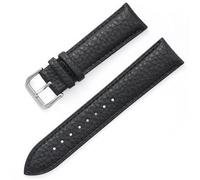TLMDXTEU Leather Watch Band Leather Strap Brown Soft Waterproof Cowhide foWomen Men Replacement (Noir,20mm)