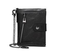 TLMDXTEU Mens Wallet with Chain RFID Blocking Vintage Leather Wallet Card Holder