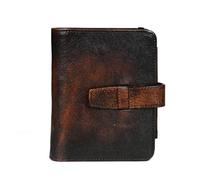 TLMDXTEU Men's Wallets Men's Leather Short Wallet Retro Money Clip for Men