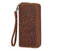TLMDXTEU Men's Wallets Men's Long Wallet Vintage Leather Clutch Purse for Men