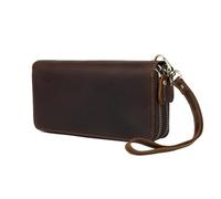 TLMDXTEU Men's Wallets Vintage Leather Zip Wallet Business Men's Clutch Bag for Men
