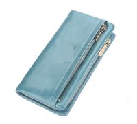 TLMDXTEU Wallet for Women Ladies' Long Edge Bag with Multiple Card Slots for Carrying Mobile Phones Ladies Long Purse(Blue)