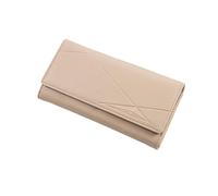 TLMDXTEU Wallet for Women Women's Wallet Long Large Capacity Hand-held Bag with Multiple Functions Ladies Long Purse(Apricot)