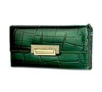 TLMDXTEU Women's Long Wallet Ladies Leather Patent Stone Pattern Wallet Card Multi Clutch Bag Large Capacity