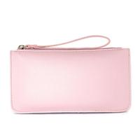 TLMDXTEU Women's Long Wallet Ladies Soft Face Long Mobile Phone Clutch Coin Purse Large Capacity(Pink)