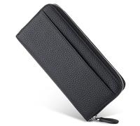 TLMDXTEU Women's Long Wallet Ladies Wallet Long Multi Card Position Coin Purse Clutch Bag Large Capacity(Noir)