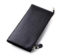 TLMDXTEU Women's Long Wallet Leather Wallet Women's Long Clip Casual Slim Large Capacity(Noir)