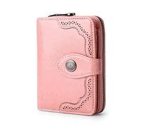 TLMDXTEU Womens Purse Wallet Women's Leather Purse Small Coin Deluxe Card Holder Small Coin Bag(Pink 1)