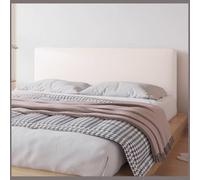 TLMQYXZE Leather Bed Headboard Slipcover, Stretch All-Inclusive Solid Color Elastic Dustproof Headboard Cover For Single Twin Queen Full California King Size Bed(Beige white,140-170cm)