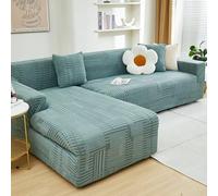TLMQYXZE Sofa Slipcover For Corner L Shape,Sofa Cover 3 2 4 1 Seater,2025 New Non-Slip Sofa Seat Cushion With Elastic Straps,Universal Protector Kids/Dogs/Pets(Green,145CM-185CM)