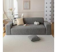 TLMQYXZE Stretch Sofa Covers 1 2 3 4 5 Seater, Soft Thick Sofa Cushion Covers, Washable Non-Slip Sofa Slipcovers With Elastic Strap, Furniture Protector For Kids, Pets(A,3-seater(180CM-230CM))