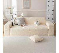 TLMQYXZE Stretch Sofa Covers 1 2 3 4 5 Seater, Soft Thick Sofa Cushion Covers, Washable Non-Slip Sofa Slipcovers With Elastic Strap, Furniture Protector For Kids, Pets(B,3-seater(180CM-230CM))