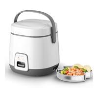 TLOG Mini Rice Cooker 2.5-Cup Uncooked(5-Cup cooked), Healthy Non-stick Coating 1.2L Small Rice Maker for 1-3 People, Portable Travel Rice Pot with Steam Tray, Rice Maker for Grains, White Rice
