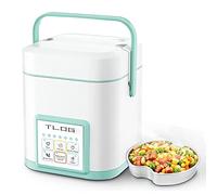 TLOG Mini Rice Cooker 2.5 Cups Uncooked, Healthy Ceramic Coating Portable Rice Cooker, 1.2L Travel Rice Cooker Small for 1-3 People, Personal Rice maker, Food Steamer, Multi-cooker for Grains, Oats