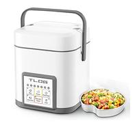 TLOG Mini Rice Cooker 2.5 Cups Uncooked, Healthy Ceramic Coating Portable Rice Maker, 1.2L Travel Rice Pot Small for 1-3 People, Personal Rice maker, Food Steamer, Multi-cooker for Grains, Oats