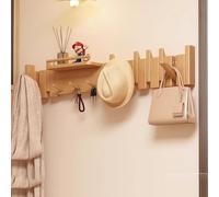 Tlongxia Paint Wood Wall Mounted Coat RackHooks Piano Key Hangers Natural Solid Wood Hanger Non-Woven Fabric Clothes Hangers for Closet, Kitchen, Bedroom, Bathroom, Entryway (Innovate Beech, 12Hooks)