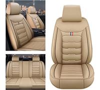 TLORA Leather Car Seat Covers Full Set for Jaguar XE/XF/XJ/E-Pace/F-Pace/S-Type/X-Type, Non-Slip Waterproof Durable Vehicle Seat Covers