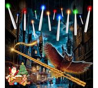 TLPUHU Floating Candles 18 Pcs with Magic Wand Remote, Christmas Decorations Multicolor Hanging Candles with String Battery Operated Flameless Taper Candle for Christmas Party Home Room Decor
