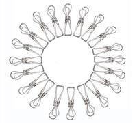 Tlsd Clothes Pins 60 PACK Stainless Steel Wire Clips Laundry Clothes Pegs Against Rust for Outdoor, Home,Kitchen, Bathroom, Kitchen, Garden