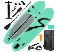 TLSUNNY 10FT Inflatable Stand Up Paddle Board W/Full Accessories, Beginner Inflatable SUP Board W/Non-Slip EVA Deck, Lightweight, Stable Wide, Pump, Repair Kit, Paddle, Leash, Backpack for All Skill