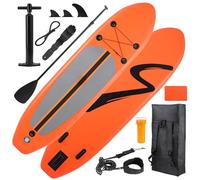 TLSUNNY 10FT Inflatable Stand Up Paddle Board W/Full Accessories, Beginner Inflatable SUP Board W/Non-Slip EVA Deck, Lightweight, Stable Wide, Pump, Repair Kit, Paddle, Leash, Backpack for All Skill