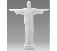 TLT 11.5 Inch Resin in Marble Finish Christ the Redeemer Sculpture, White