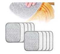 TLTLT Round Non-Scratch Miracle Scrubbing Cloths, 5-Pack Reusable Steel Wire Cleaning Pads for Kitchen, Sinks, Pots & Pans, Safe for Wet & Dry Use(10pcs)