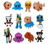 TLXNN 12PCS Brainrot Animals Figures Set La Vacca Saturno Saturnita Figurine Statue Mini Cappuccino Assassino Modell Cake Toppers Sculpture Collectible Decoration