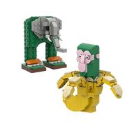 TLXNN 2PCS Chimpanzini Bananin/Lirili Larila Building Blocks Set Anime Creative Model Set Brainrot Animal Micro Blocks Set Miniature Building Set with Instructions Great Gifts for Kids & Adults