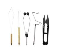 Tly Tying Tools Kit, Fly Tying Vise and Bobbin Holder Treader Needle Whip Finisher 5Pcs / 6Pcs Optional (5pcs