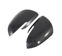 TLYSMG For KIA Seltos 2019 2020 2021 ABS Carbon Fiber Chrome Silver Look Car Body Door Side Mirror Cover Trim Rear View Cap Sticker-Carbon