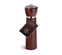 TLYSXPRO Wooden Pepper Grinder, Refillable Pepper Mill with Adjustable Upgraded Large Size Ceramic Burr, Manual Salt Grinder, 8.3” Tall (Chestnut)