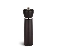 TLYSXPRO Wooden Pepper Grinder - Refillable Pepper Mill with Adjustable Upgraded Large Size Ceramic Burr - Manual Salt Grinder with Beech Wood Body - 8.3” Tall (Chocolate Wood)